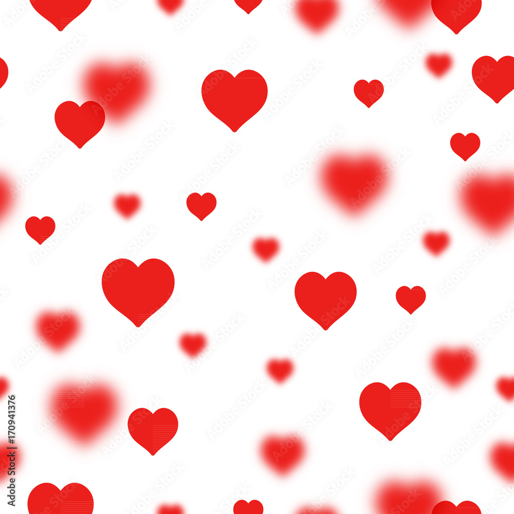 Hearts bokeh Valentine s day abstract background.