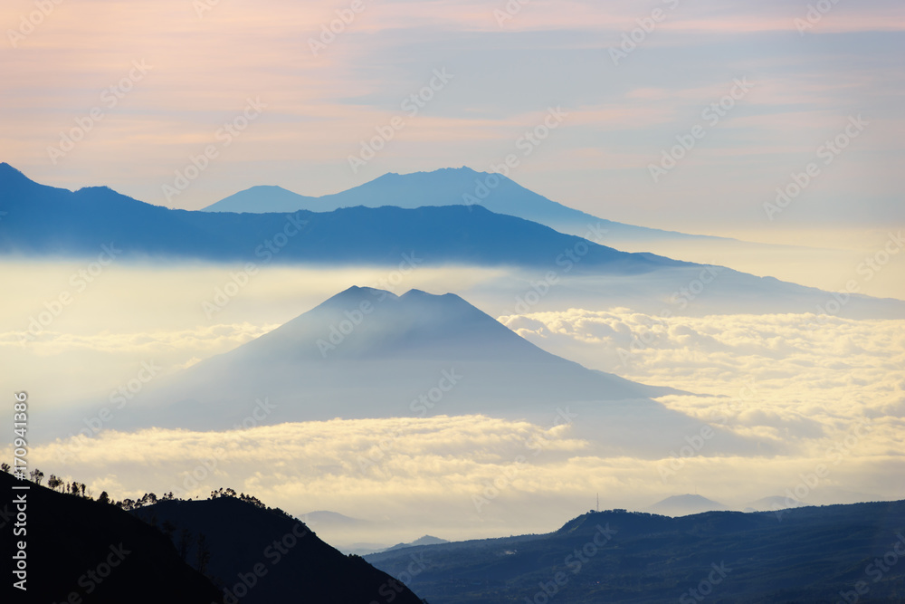 Mt. Bromo crater at Bromo tengger semaru national park, East java, Indonasia