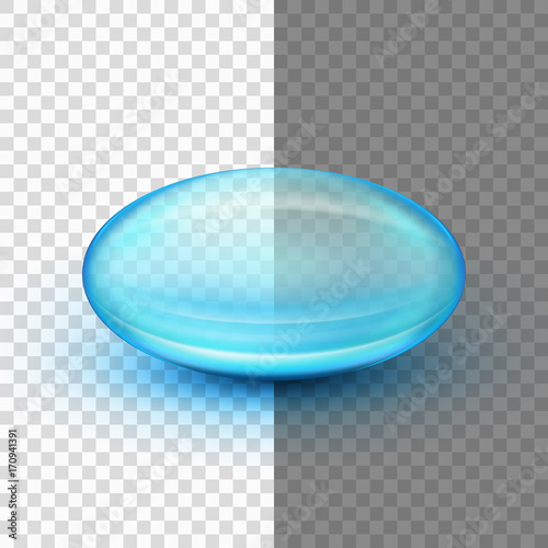 Transparent soft gel capsule. EPS 10
