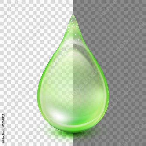 Drop isolated on transparent background. EPS 10 vector