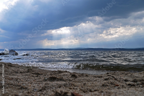 Time storm lake. Lake Tavatuy  Sverdlovsk oblast  Russia