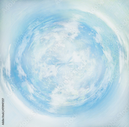 abstract swirled background of blue sky with clouds
