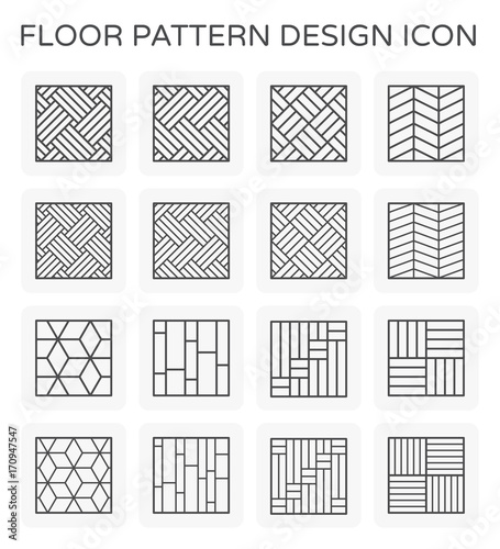 Vector line icon of floor pattern.