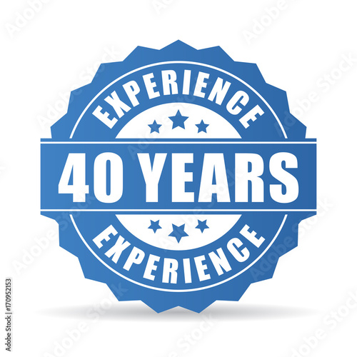 Forty years experience vector icon