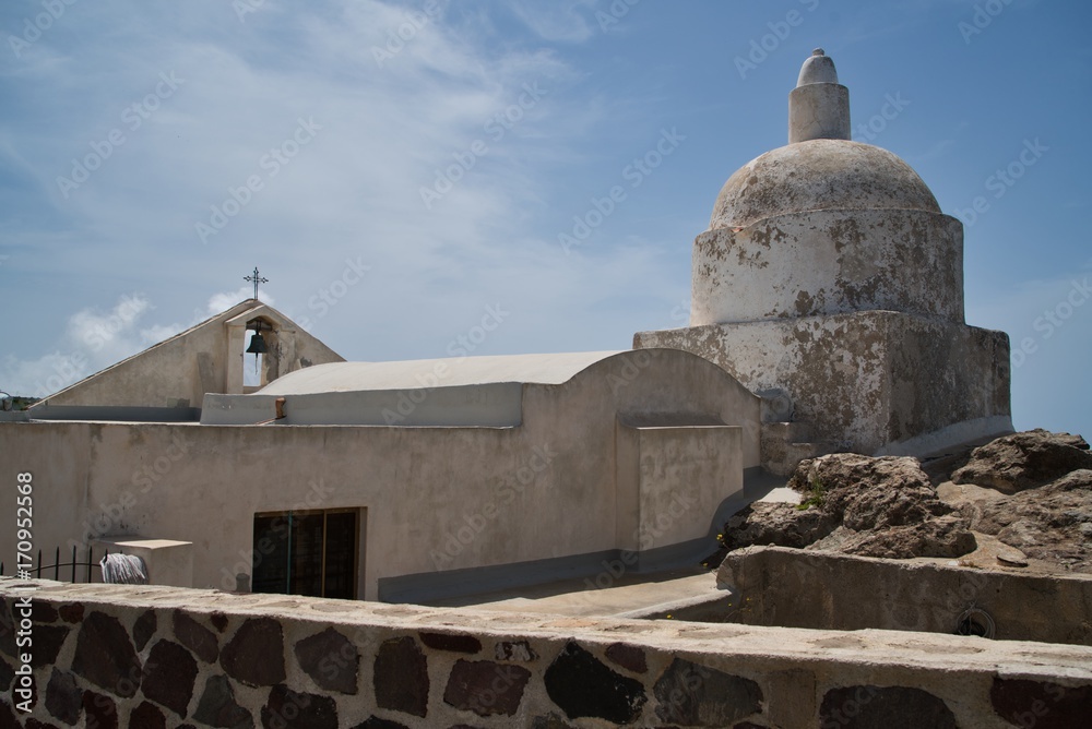 The old church of Quattropani on Lipari Island The old church of Quattropani on Lipari Island