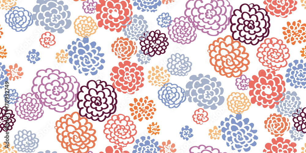 Floral seamless background pattern with flowers , spring - summer season. Vector illustration for textile, wrapping paper, wallpaper, сurtains . Floral seamless background pattern with flowers , spring - summer season. Vector illustration for textile, wrapping paper, wallpaper, сurtains .