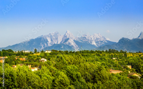 Summer panorama of Apennines mountains  Italy