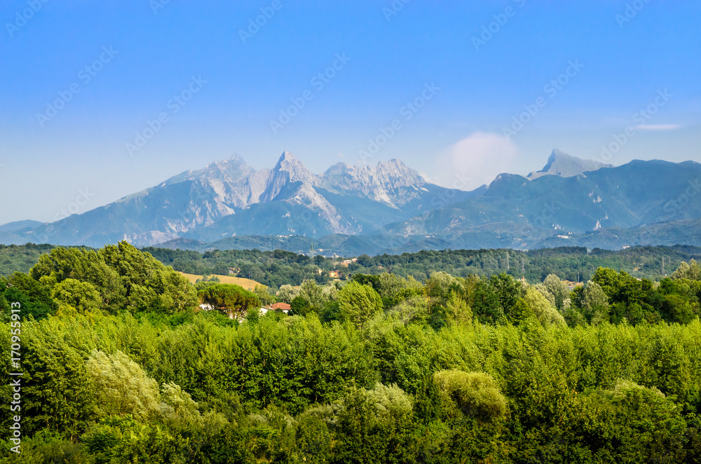 Summer panorama of Apennines mountains, Italy