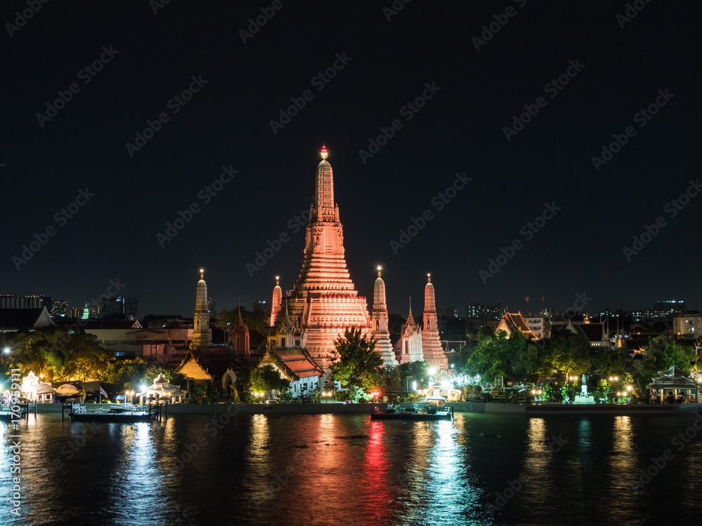 Wat Arun, famous temple near river of Bangkok Thailand. sunset time Wat Arun, famous temple near river of Bangkok Thailand. sunset time