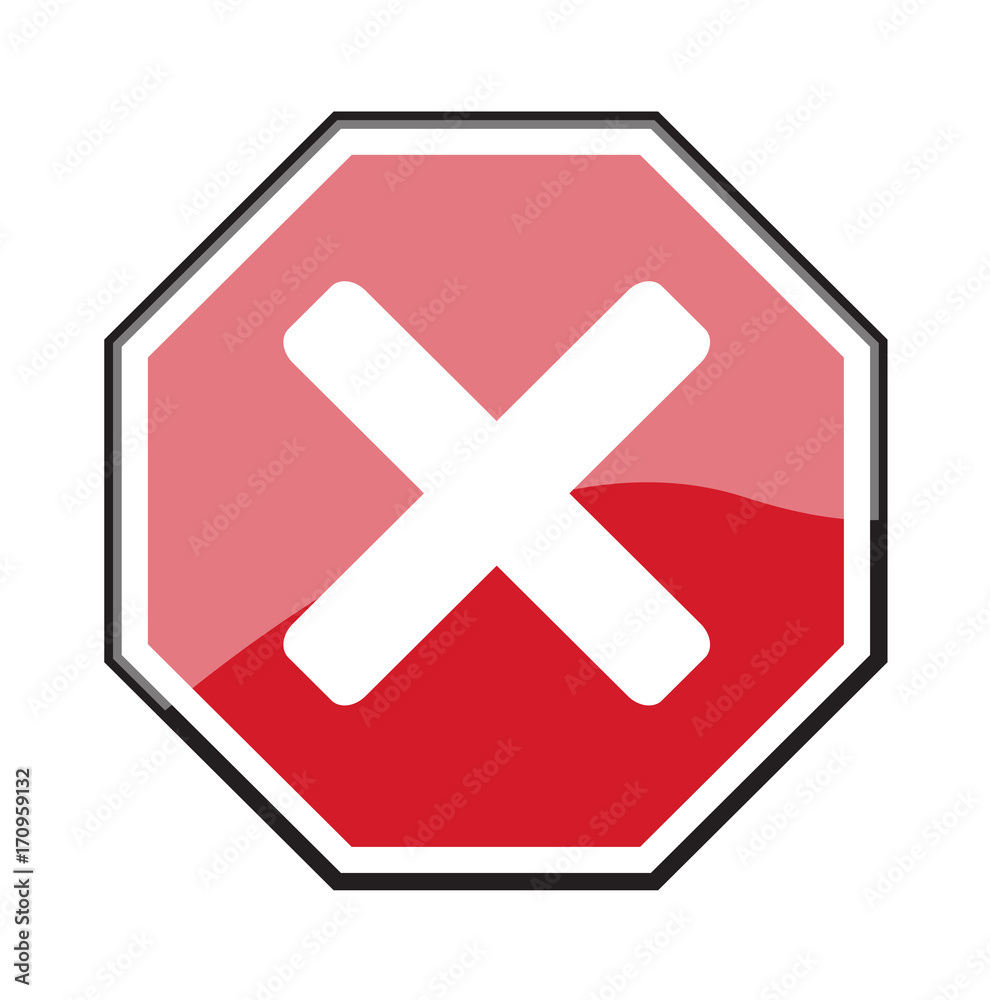 Obraz premium Wrong Signboard Vector