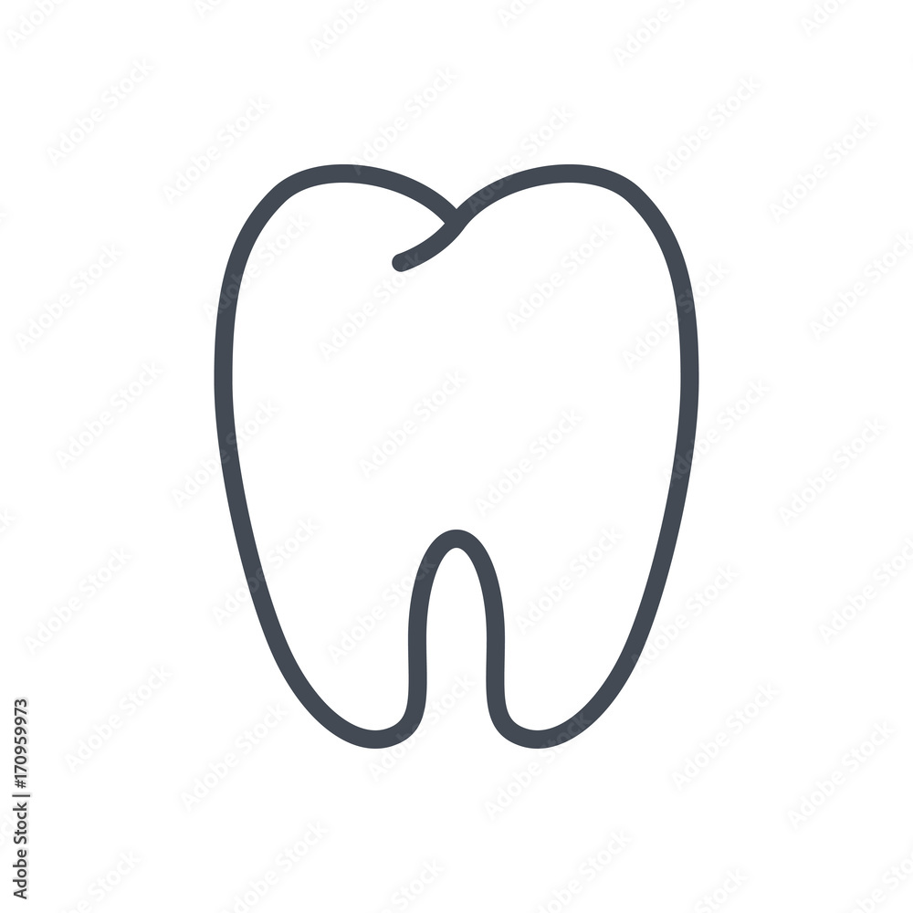 dentist line icon tooth teeth caries