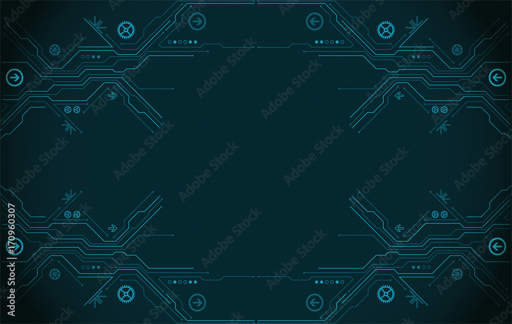 Abstract technology circuit board. Communication concept