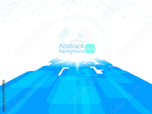 Abstract blue technology background.concept design.