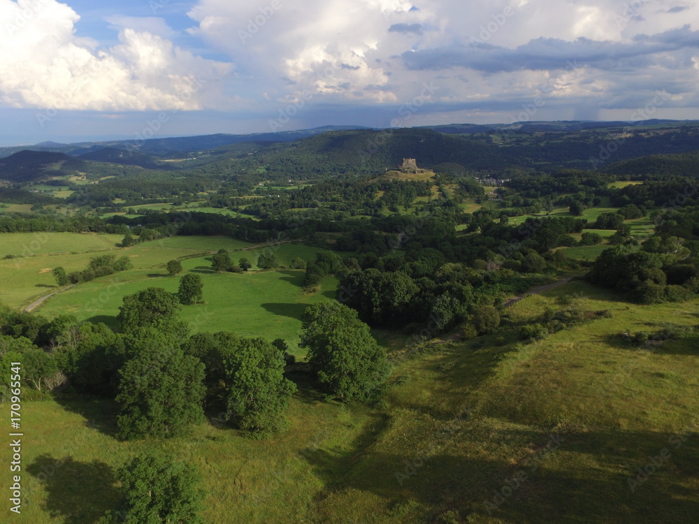 Massif Central Montagnes Vue Aerienne