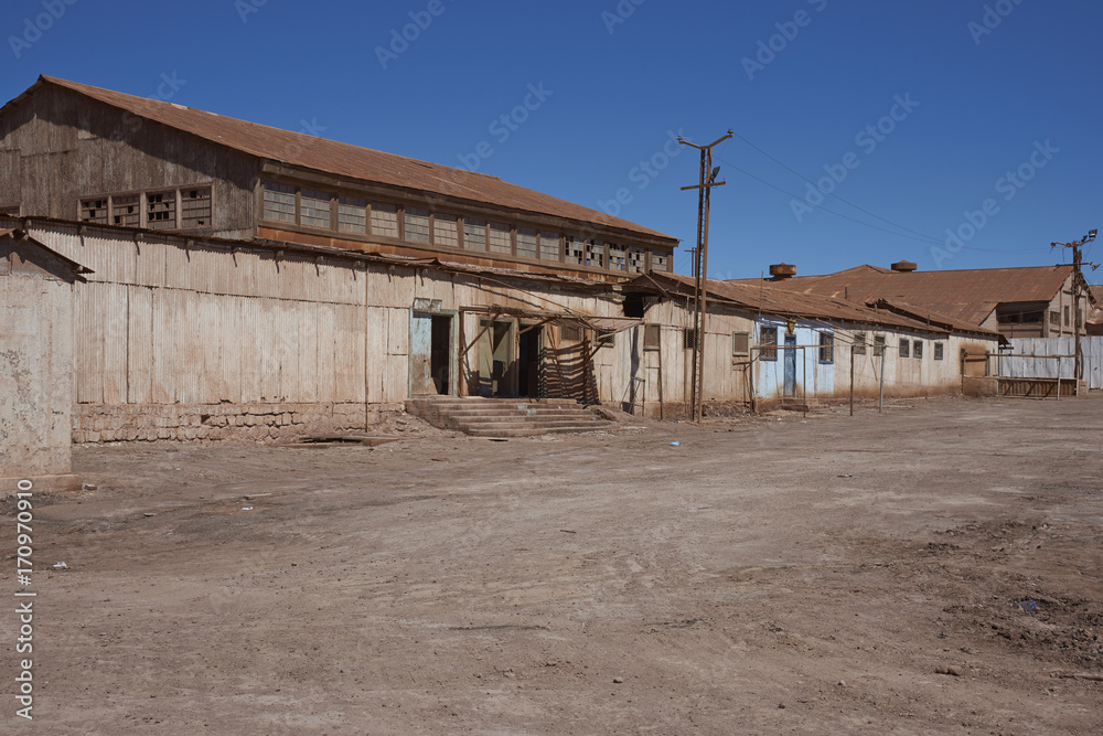 Derelict nitrate mining town of Pedro de Valdivia in the Atacama Desert of northern Chile Derelict nitrate mining town of Pedro de Valdivia in the Atacama Desert of northern Chile