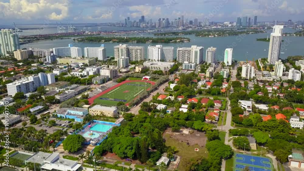 Flamingo Park Miami Beach aerials