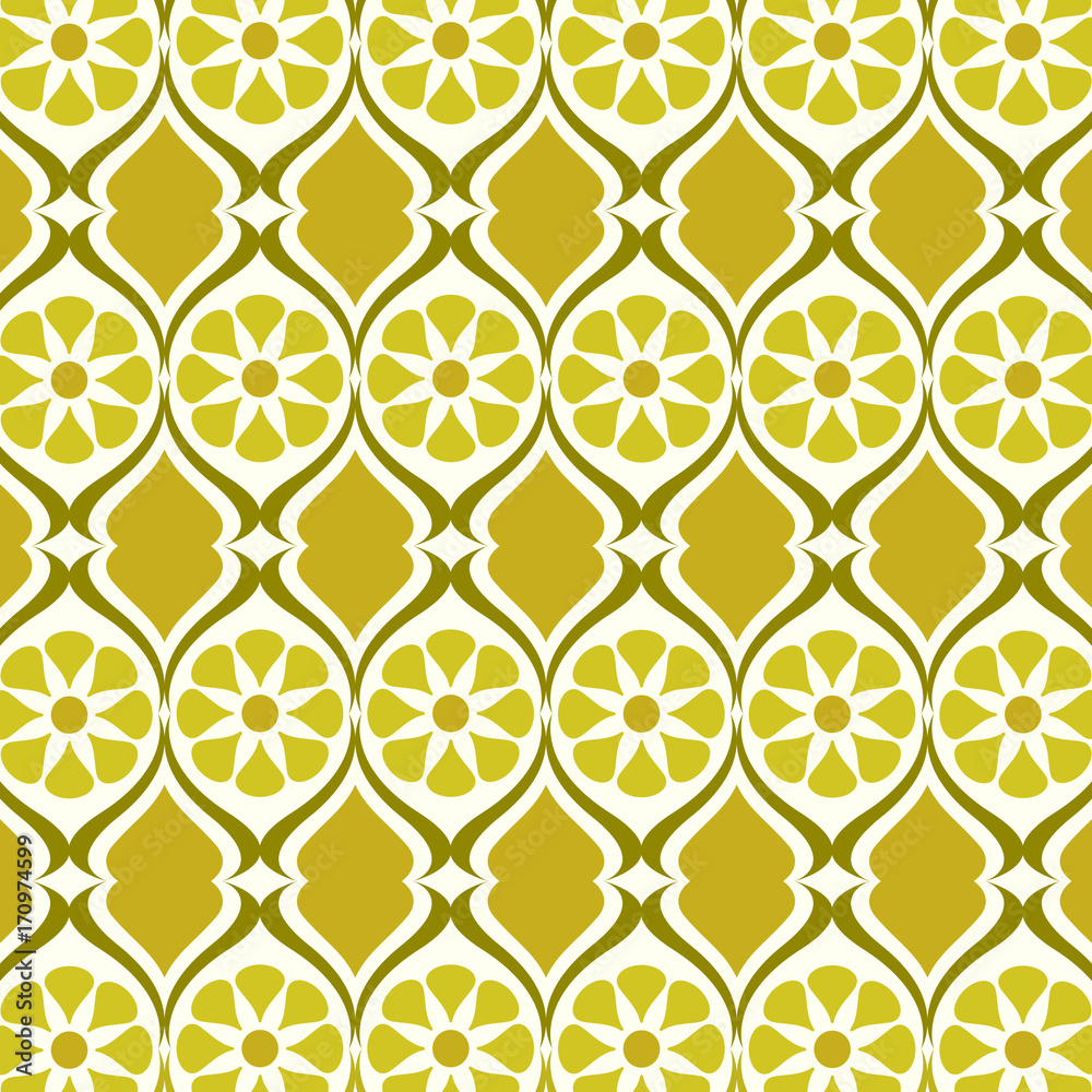 Seamless golden flowers pattern Seamless golden flowers pattern