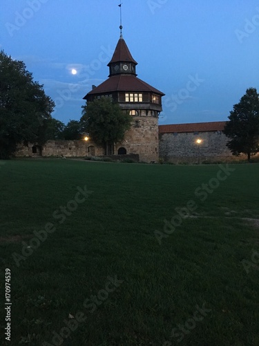 Esslinger Burg am Abend photo