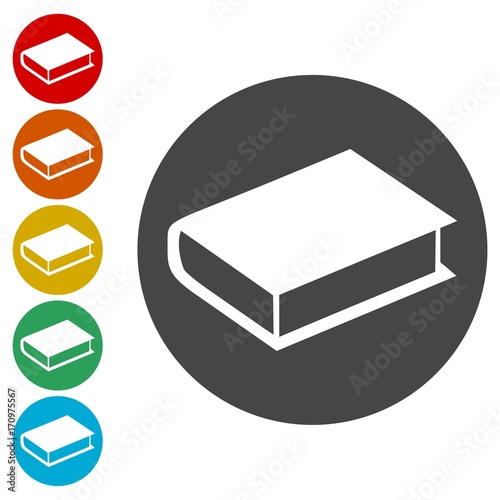 Vector book icons set - Illustration 