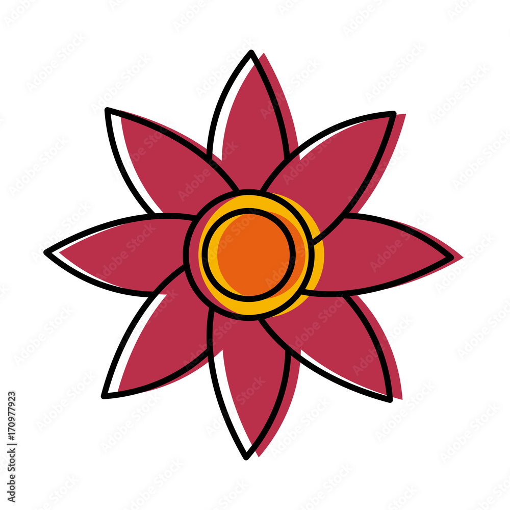 colorful drawing flower icon vector illustration graphic design