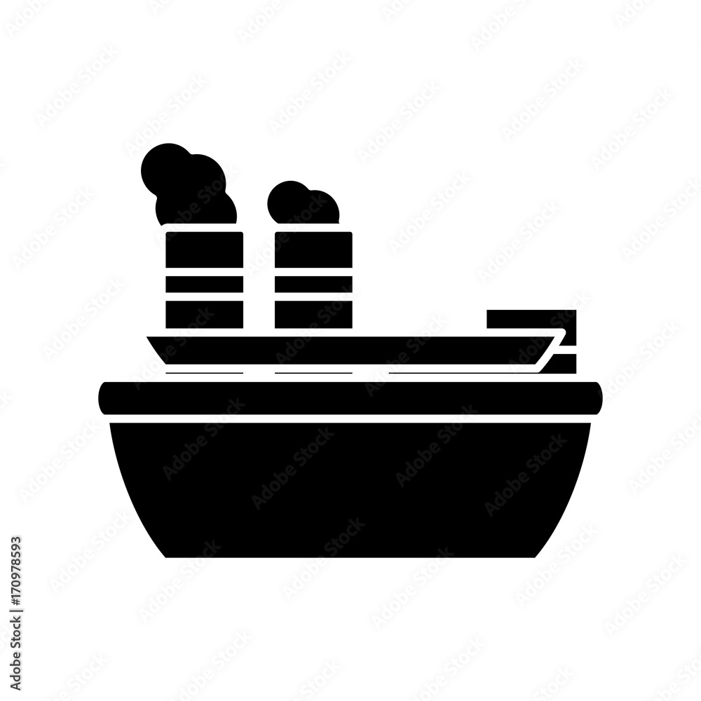 steam boat ship icon vector illustration graphi design