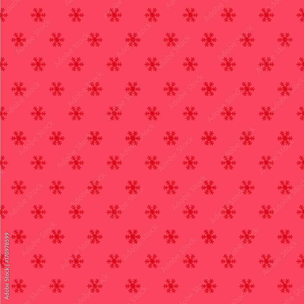 Winter snowflakes red background