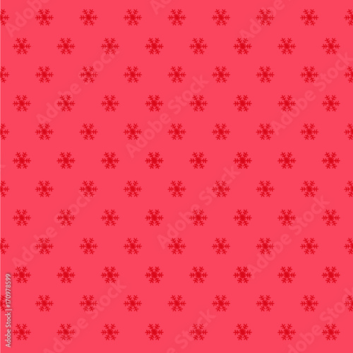 Winter snowflakes red background