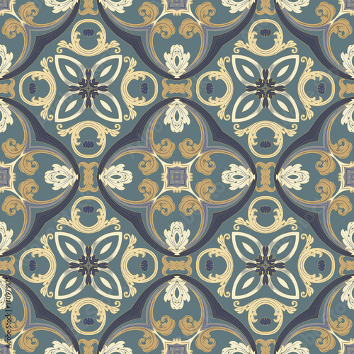 Seamless abstract pattern in Baroque style. Decorative and design elements for textile or book covers, manufacturing, wallpapers, print, gift wrap.