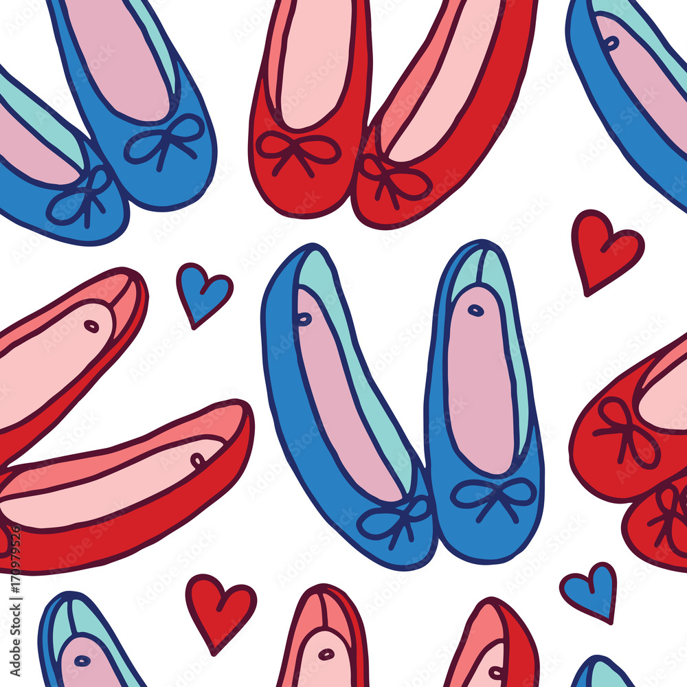 Ballet Flats Seamless Pattern Ballet Flats Seamless Pattern