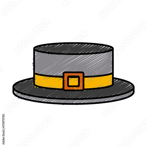 ribbon men hat icon vector illustration graphi design
