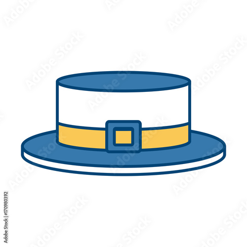 ribbon men hat icon vector illustration graphi design