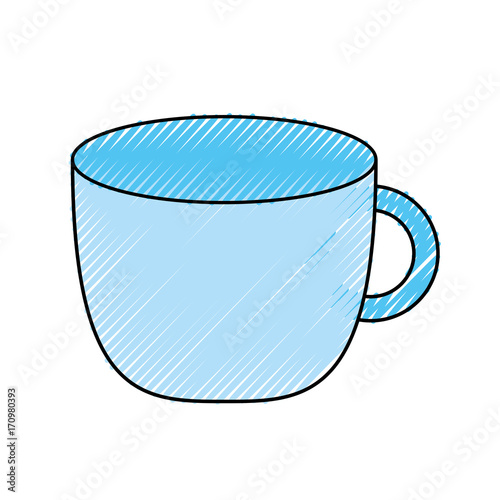 colorful cup doodle over white  background vector illustration