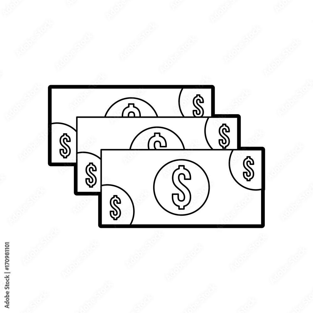 stack banknote cash money currency dollar vector illustration stack banknote cash money currency dollar vector illustration