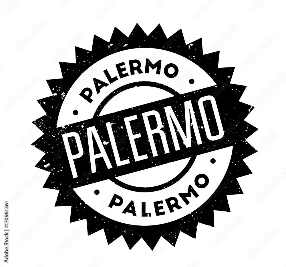 Palermo rubber stamp. Grunge design with dust scratches. Effects can be easily removed for a clean, crisp look. Color is easily changed. Palermo rubber stamp. Grunge design with dust scratches. Effects can be easily removed for a clean, crisp look. Color is easily changed.