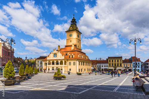 Canvastavla Council Square Brasov, Transylvania landmark, Romania