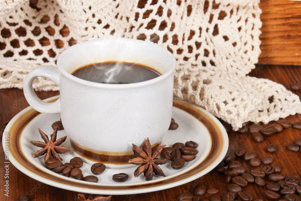 Sweet black coffee for adult breakfast Sweet black coffee for adult breakfast