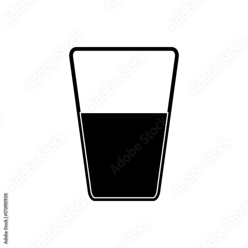  flat line monocromatic glass over  white  background  vector illustration 