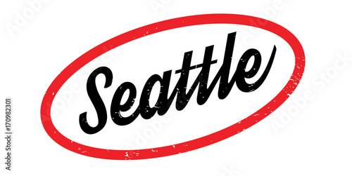 Seattle rubber stamp. Grunge design with dust scratches. Effects can be easily removed for a clean, crisp look. Color is easily changed.