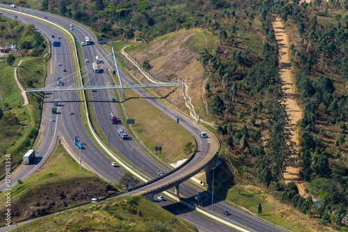 Highway Overlooking Landscape photo