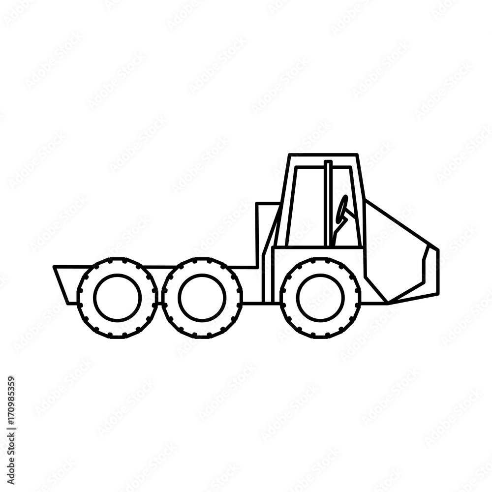 construction truck icon over white background vector illustration construction truck icon over white background vector illustration
