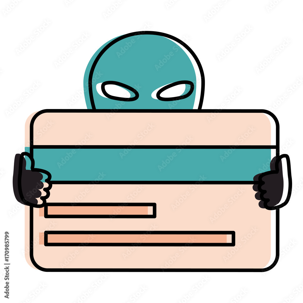 alien with credit card vector illustration design alien with credit card vector illustration design