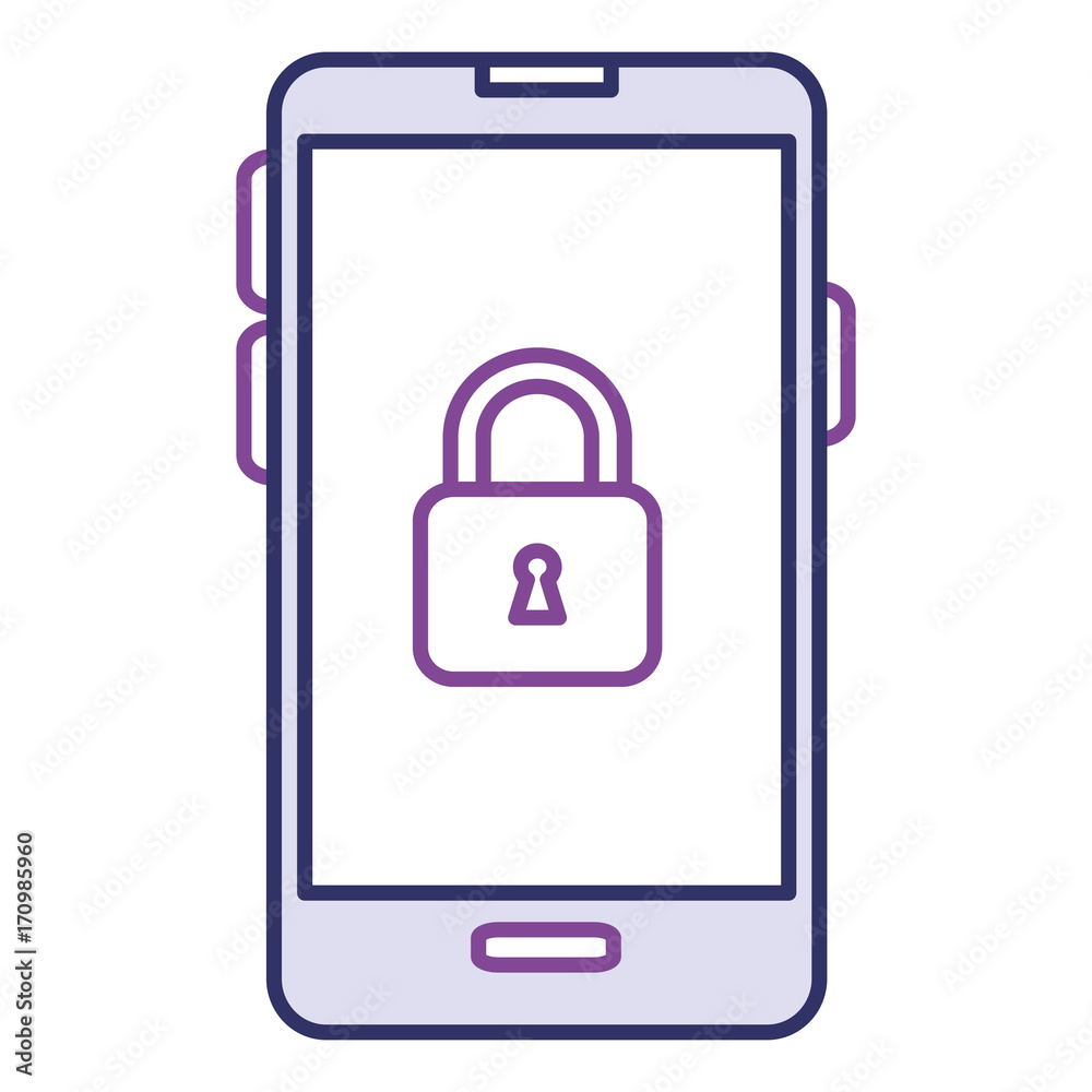 smartphone device with padlock vector illustration design smartphone device with padlock vector illustration design