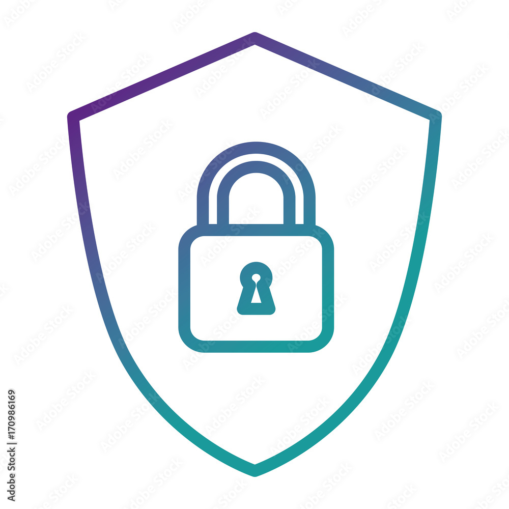 shield with safe padlock isolated icon vector illustration design shield with safe padlock isolated icon vector illustration design