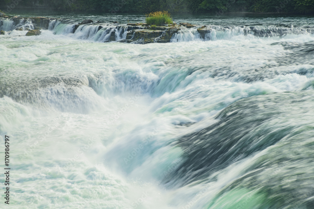 The biggest waterfall - Rhine Falls at Europe The biggest waterfall - Rhine Falls at Europe