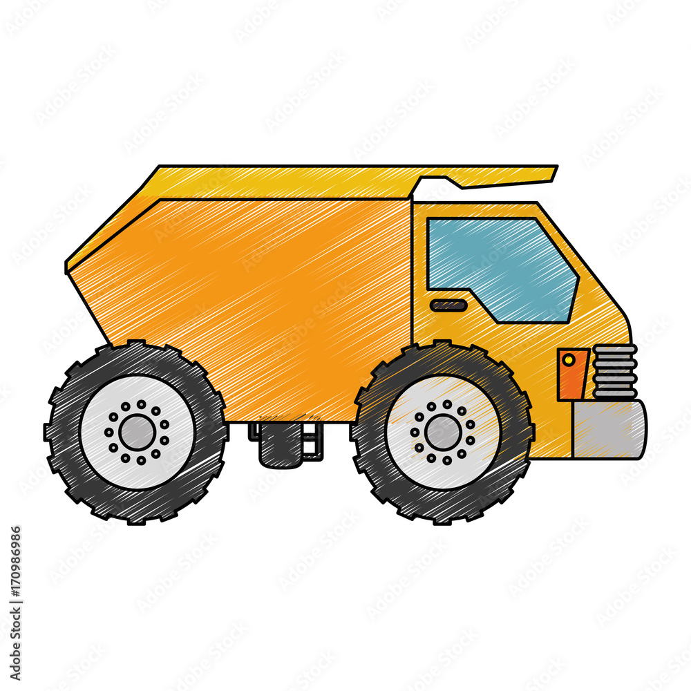 dump truck isolated icon vector illustration design
