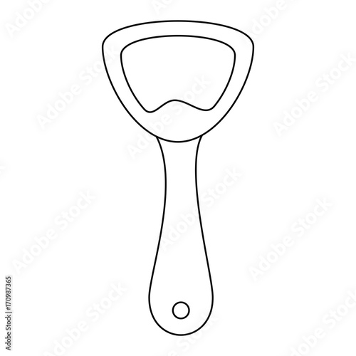 bottle opener kitchen cutlery icon vector illustration design