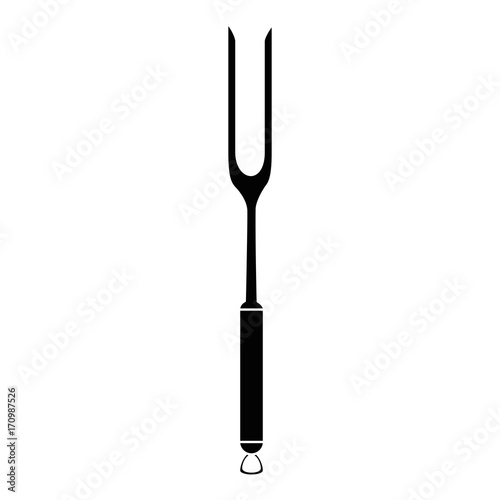 fork grill kitchen cutlery icon vector illustration design