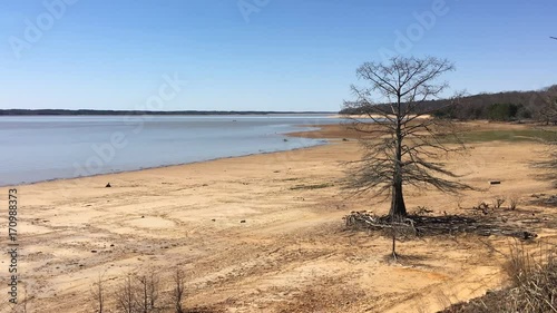 Time lapse of the Enid Lake shoreline in Mississippi photo