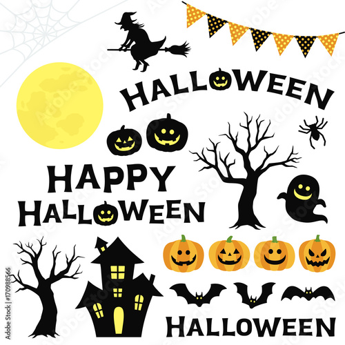 ハロウィン　イラストセット