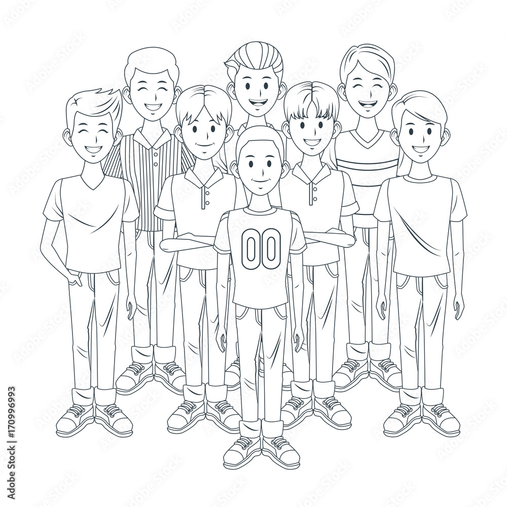Young boys cartoon icon vector illustration graphic design Young boys cartoon icon vector illustration graphic design